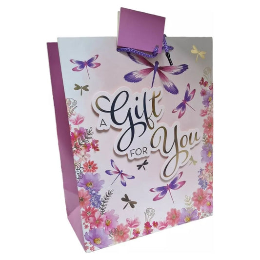 Happy Birthday Gift For You Butterflies Large Birthday Gift Bag Women / Girls - Gift bag -Royale Gifts