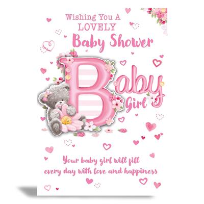 Baby Shower Card with Special Wishes As You Celebrate Your Baby Shower Mum to be girls Design