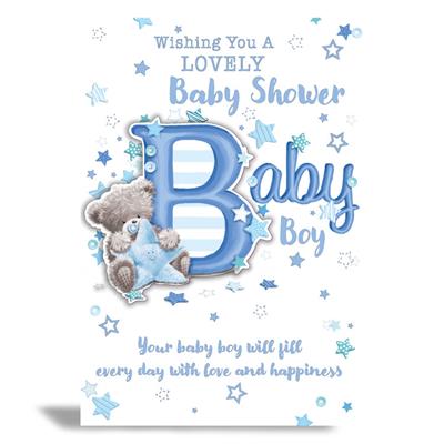 Baby Shower Card with Special Wishes As You Celebrate Your Baby Shower Mum to be Boy Design